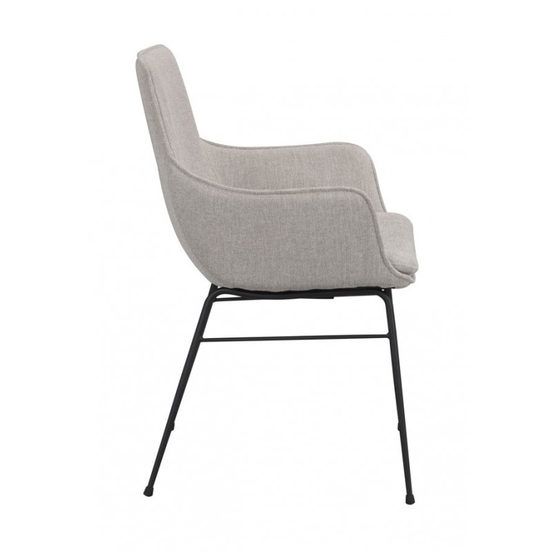 RO Lowell Fixed Arm Chair Grey/Black